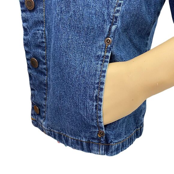 Caslon Dress Jacket Womens PL Lot Sleeveless Paisley Work Office Funky Cottage - Picture 11 of 12